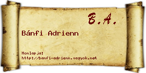 Bánfi Adrienn névjegykártya